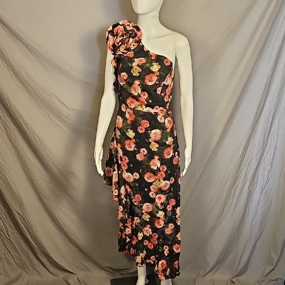 Grace Karin Floral One-Shoulder Dress